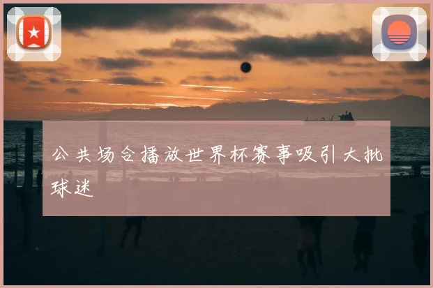 公共场合播放世界杯赛事吸引大批球迷